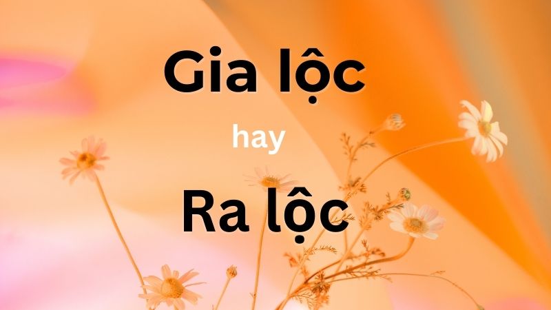 Từ nào sử dụng đúng gia lộc hay ra lộc?