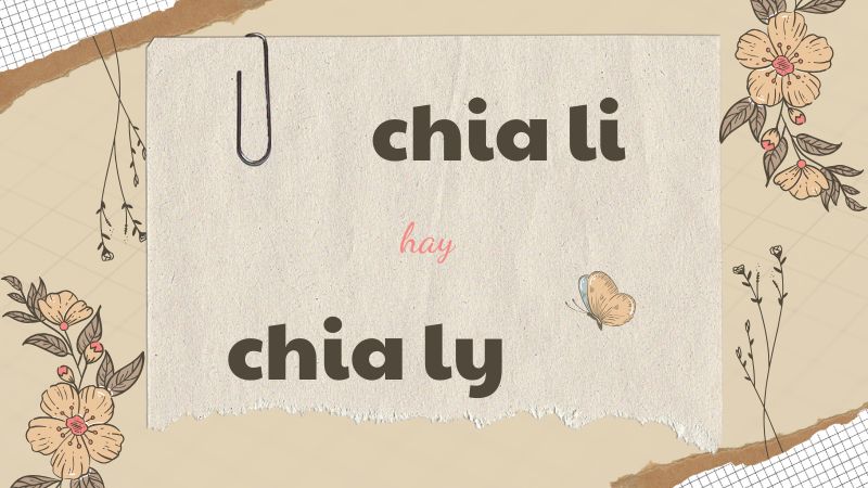 Cách viết đúng chia li hay chia ly và những lưu ý khi sử dụng trong văn bản