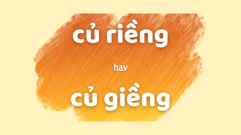 Củ riềng hay củ giềng và cách phân biệt chính tả thường gặp trong tiếng Việt