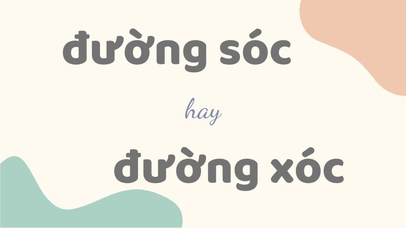 Đường sóc hay đường xóc và cách phân biệt chính tả thường gặp trong tiếng Việt