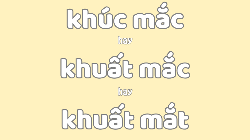 Cách phân biệt và sử dụng đúng khúc mắc khuất mắc khuất mắt trong tiếng Việt