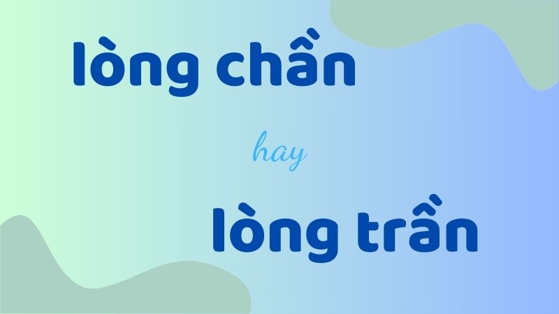 Lòng chần hay lòng trần và cách phân biệt chính tả thường gặp trong tiếng Việt