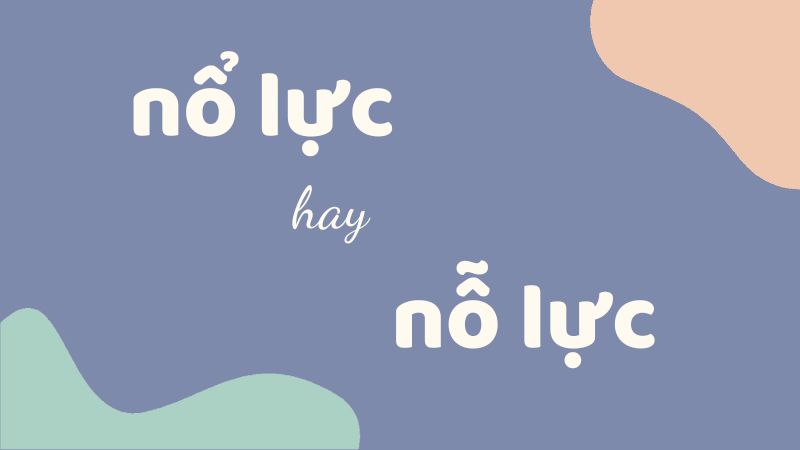 Nổ lực hay nỗ lực hay lỗ lực cách viết đúng và quy tắc phân biệt chuẩn