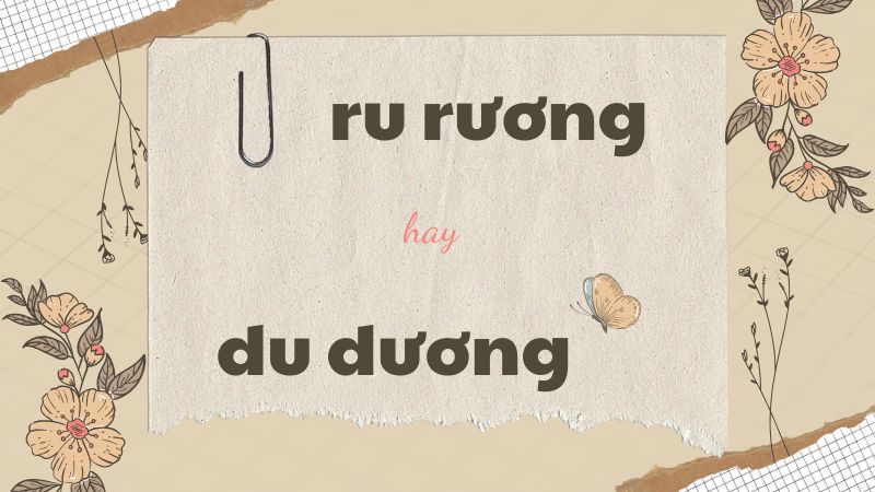 Cách viết đúng từ ru rương hay du dương trong tiếng Việt chuẩn