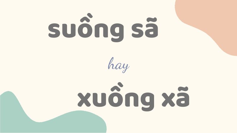 Suồng sã hay xuồng xã và cách dùng từ chuẩn trong tiếng Việt cho học sinh