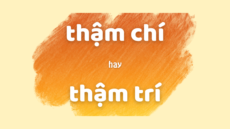 Thậm chí hay thậm trí và cách dùng từ chuẩn trong tiếng Việt cho học sinh