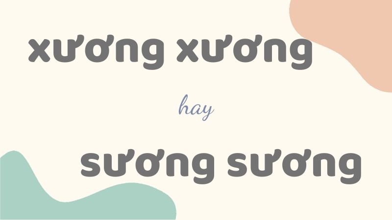 Xương xương hay sương sương và cách phân biệt chính tả chuẩn tiếng Việt